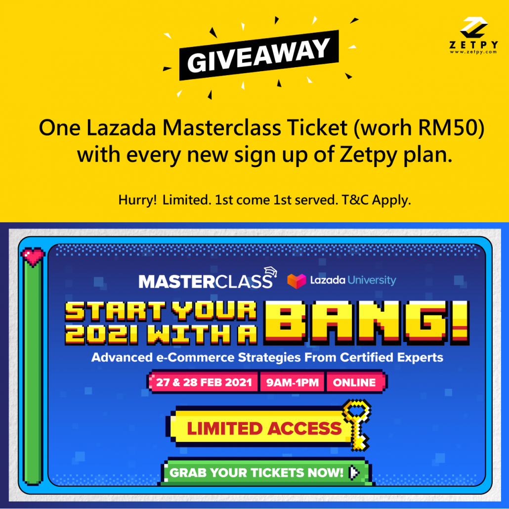 Lazada Masterclass 2021 - Free Tickets